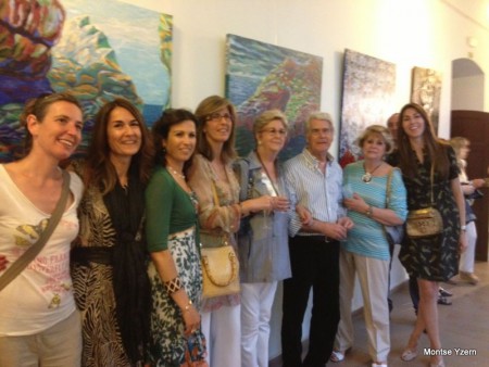 D'esquerra a dreta, Lidia Guilera, Regina Yzern, Mercè Pena, Montse Yzern, Montserrat Guilera, Joaquim Guilera, Mercè Guilera i Patricia Yzern.